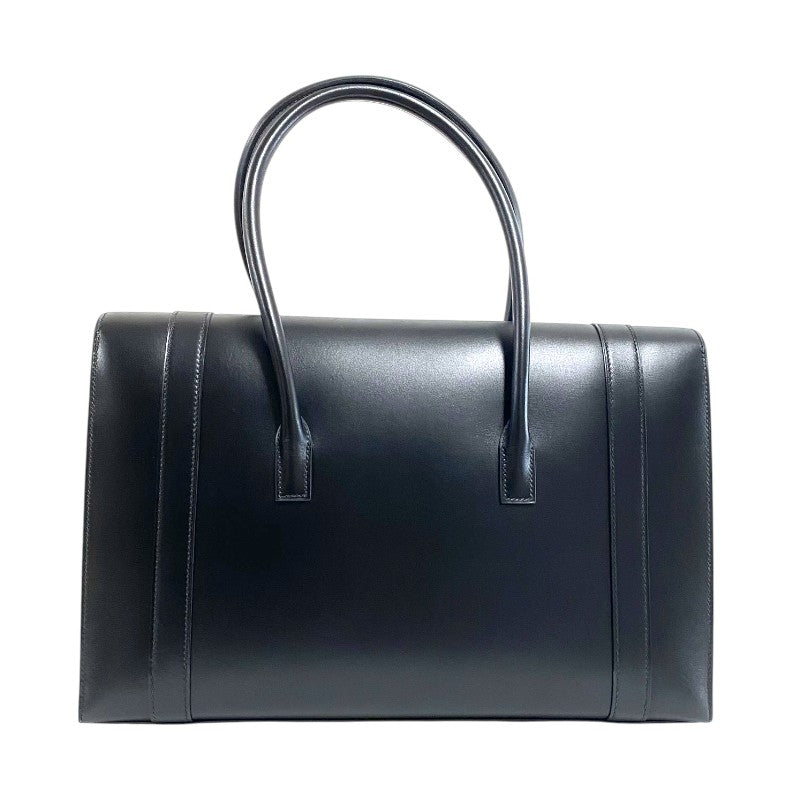 エルメス HERMES ドラッグ2 37 □D刻 ブラック シルバー金具 ボックスカーフ ユニセックス ハンドバッグ