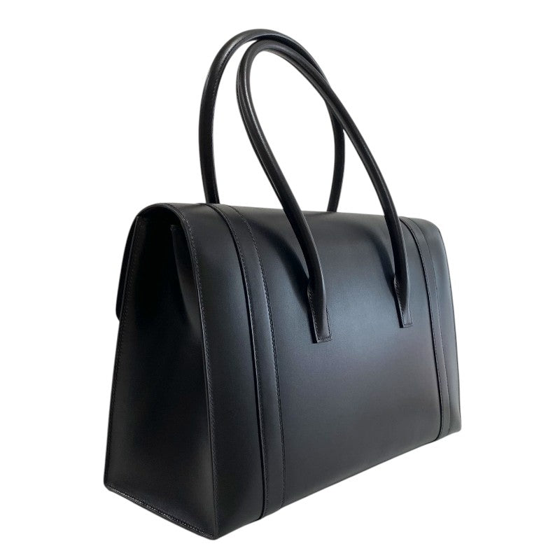 エルメス HERMES ドラッグ2 37 □D刻 ブラック シルバー金具 ボックスカーフ ユニセックス ハンドバッグ