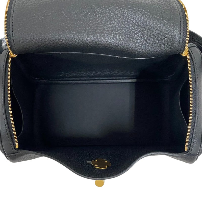 エルメス HERMES リンディ26 K刻 ブラック ゴールド金具 トリヨンクレマンス レディース ショルダーバッグ