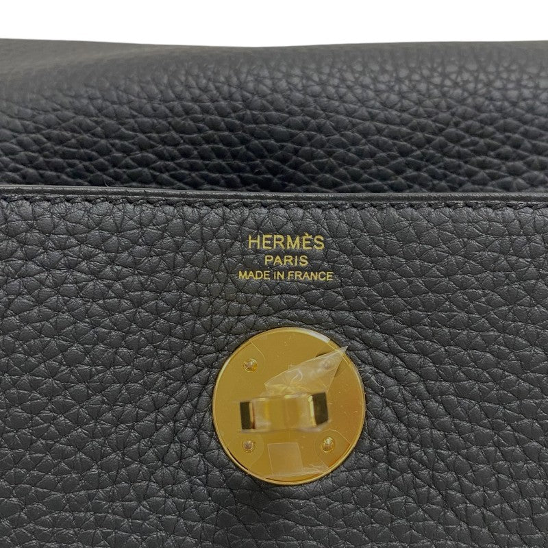 エルメス HERMES リンディ26 K刻 ブラック ゴールド金具 トリヨンクレマンス レディース ショルダーバッグ