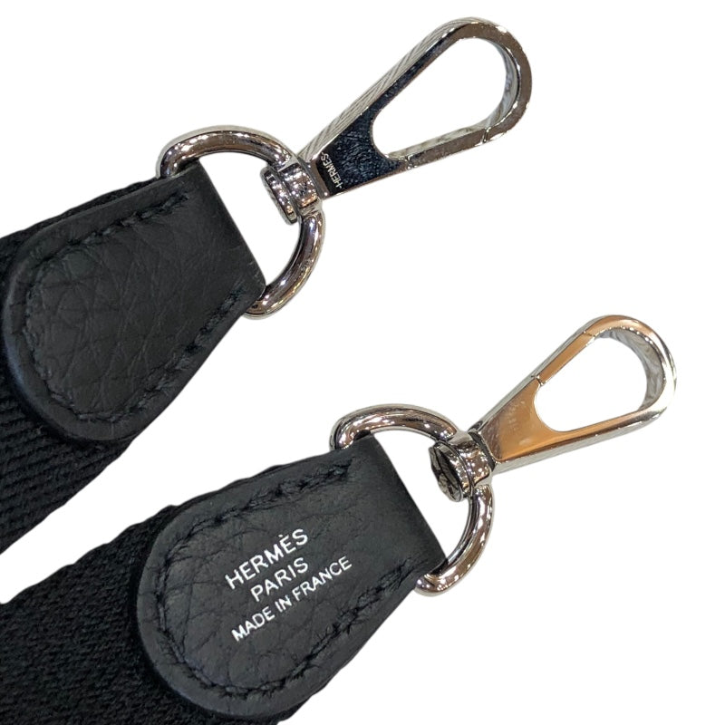 エルメス HERMES エヴリンTPM W刻印 ブラック/シルバー金具 トリヨン レディース ショルダーバッグ