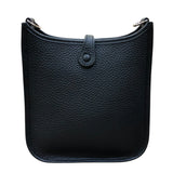 エルメス HERMES エヴリンTPM W刻印 ブラック/シルバー金具 トリヨン レディース ショルダーバッグ