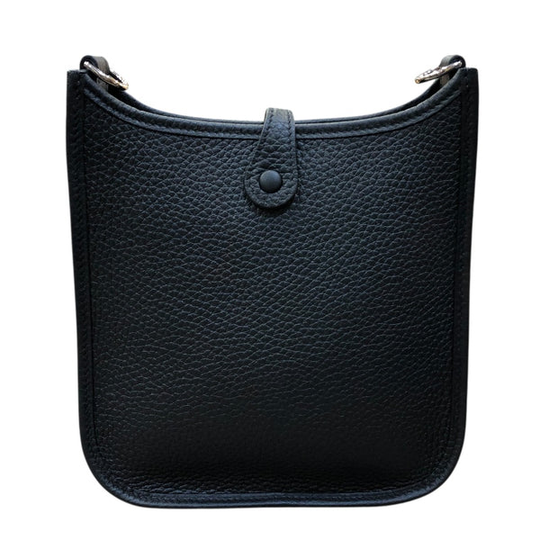 エルメス HERMES エヴリンTPM W刻印 ブラック/シルバー金具 トリヨン レディース ショルダーバッグ
