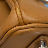 エルメス HERMES バーキン30 トレサージュ ゴールド×ブルーノール×ブルーインディゴ シルバー金具 スイフト レディース ハンドバッグ