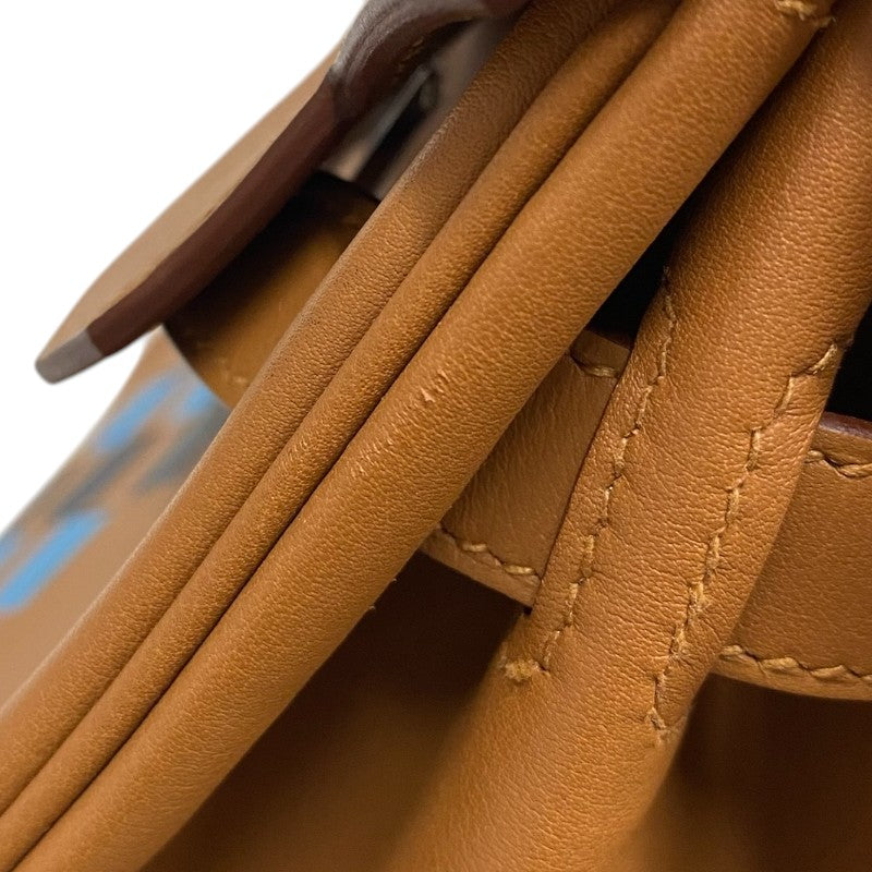 エルメス HERMES バーキン30 トレサージュ ゴールド×ブルーノール×ブルーインディゴ シルバー金具 スイフト レディース ハンドバッグ