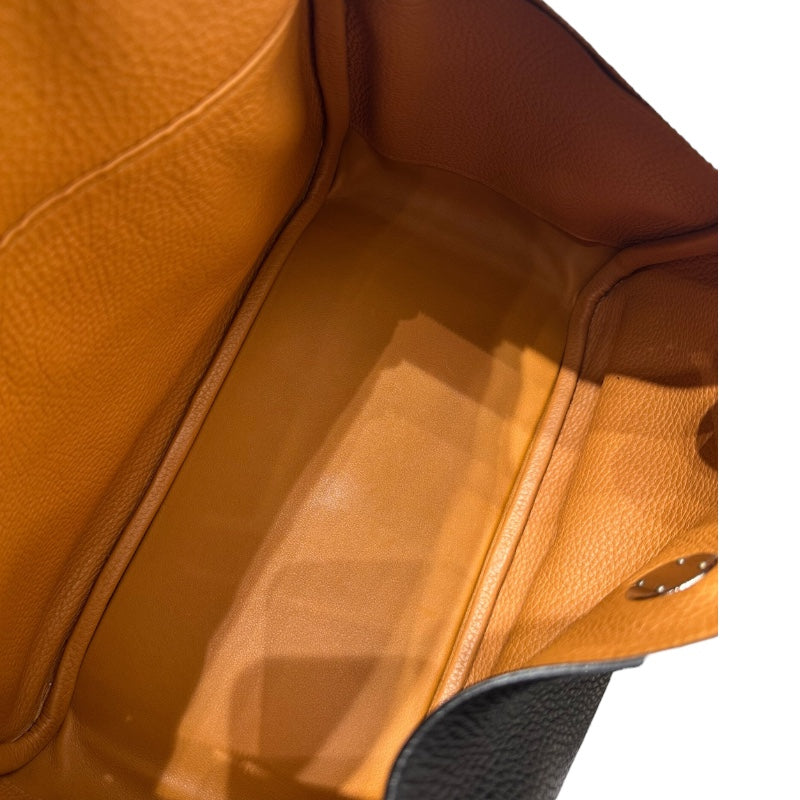 エルメス HERMES リンディ30　ヴェルソ A刻印 ブラック・トフィー トリヨン レディース ハンドバッグ