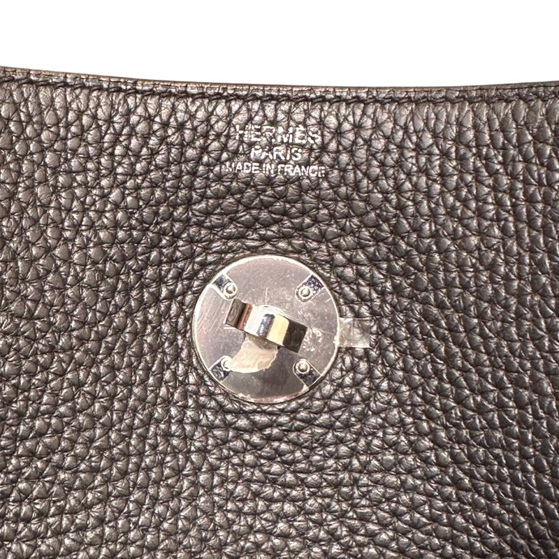 エルメス HERMES リンディ30　ヴェルソ A刻印 ブラック・トフィー トリヨン レディース ハンドバッグ