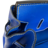 エルメス HERMES バーキン35 □F刻 ブルーフランス ゴールド金具 ガリバー ヴィブラート レディース ハンドバッグ