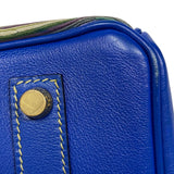 エルメス HERMES バーキン35 □F刻 ブルーフランス ゴールド金具 ガリバー ヴィブラート レディース ハンドバッグ