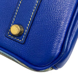 エルメス HERMES バーキン35 □F刻 ブルーフランス ゴールド金具 ガリバー ヴィブラート レディース ハンドバッグ