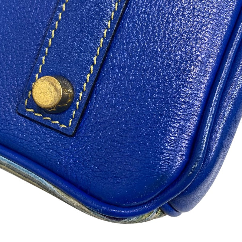 エルメス HERMES バーキン35 □F刻 ブルーフランス ゴールド金具 ガリバー ヴィブラート レディース ハンドバッグ