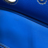 エルメス HERMES バーキン35 □F刻 ブルーフランス ゴールド金具 ガリバー ヴィブラート レディース ハンドバッグ