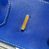エルメス HERMES バーキン35 □F刻 ブルーフランス ゴールド金具 ガリバー ヴィブラート レディース ハンドバッグ
