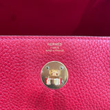 エルメス HERMES リンディ26 A刻 ルージュカザック/GD金具 トリヨン レディース ハンドバッグ