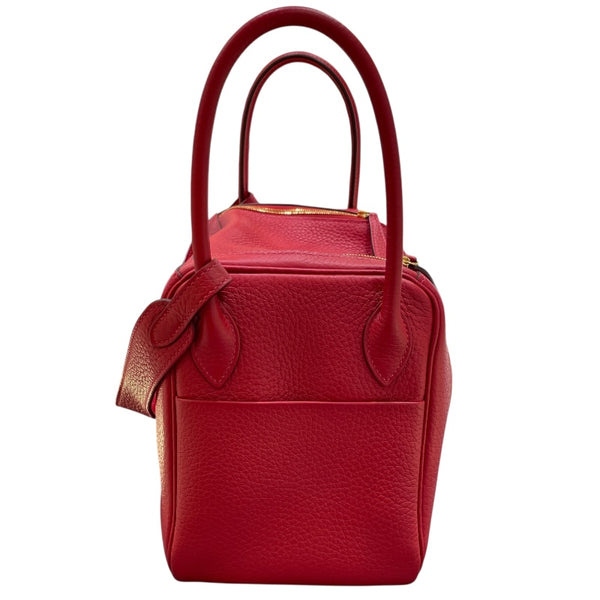 エルメス HERMES リンディ26 A刻 ルージュカザック/GD金具 トリヨン レディース ハンドバッグ