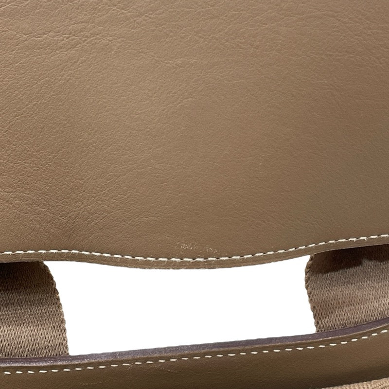 エルメス HERMES ヴァルパライソロングPM エトゥープ シルバー金具 トワル・レザー レディース ハンドバッグ