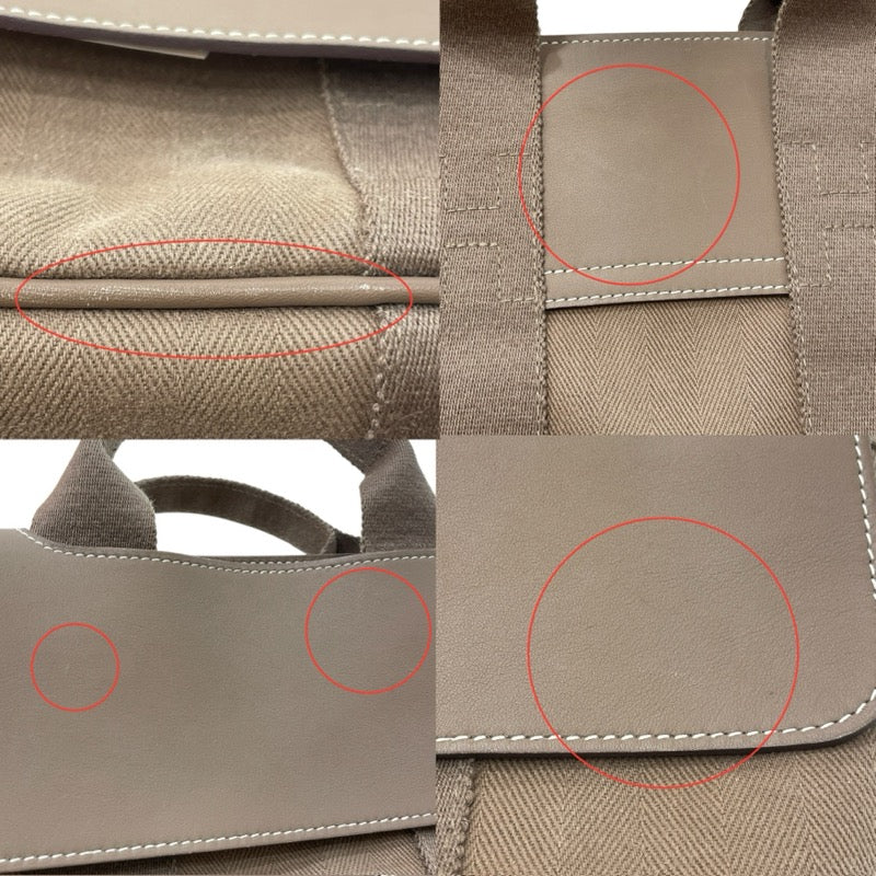エルメス HERMES ヴァルパライソロングPM エトゥープ シルバー金具 トワル・レザー レディース ハンドバッグ