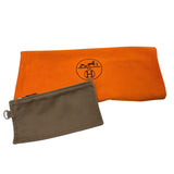エルメス HERMES ヴァルパライソロングPM エトゥープ シルバー金具 トワル・レザー レディース ハンドバッグ