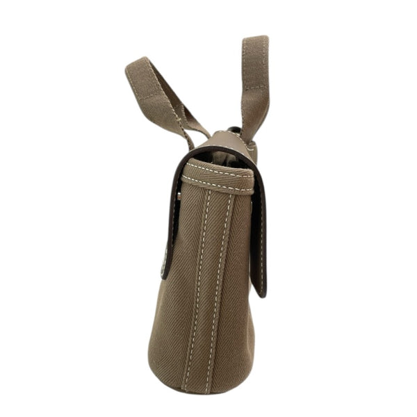 エルメス HERMES ヴァルパライソロングPM エトゥープ シルバー金具 トワル・レザー レディース ハンドバッグ