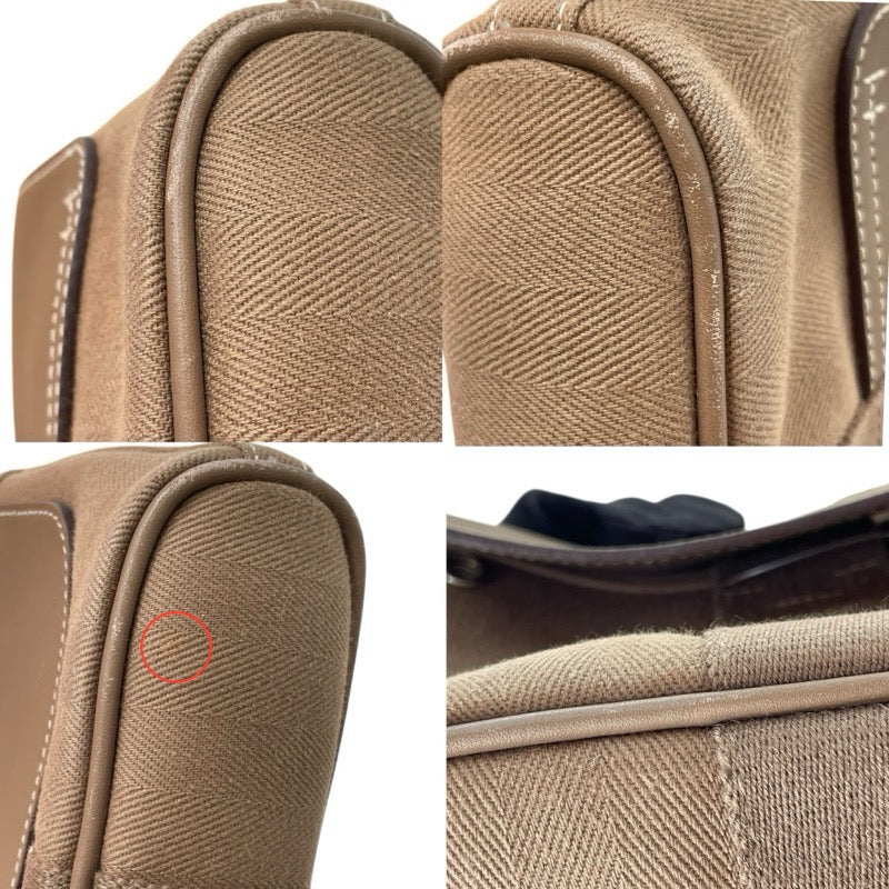 エルメス HERMES ヴァルパライソロングPM エトゥープ シルバー金具 トワル・レザー レディース ハンドバッグ