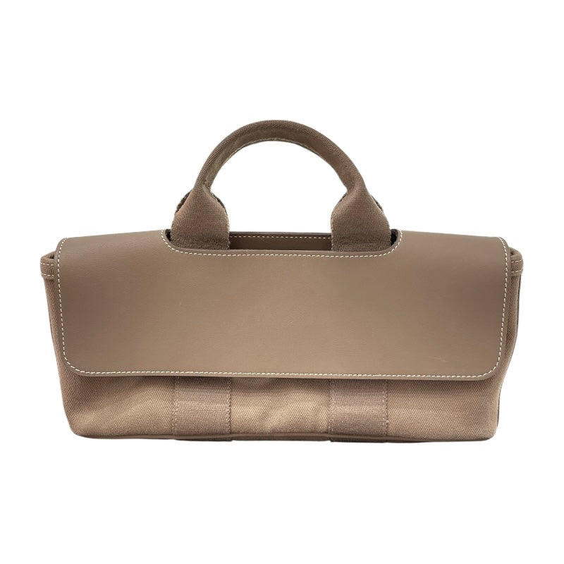 エルメス HERMES ヴァルパライソロングPM エトゥープ シルバー金具 トワル・レザー レディース ハンドバッグ