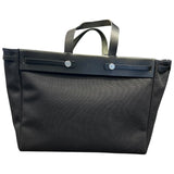 エルメス HERMES エールバッグカバスMM □G刻 ブラック/シルバー金具 トワル/レザー レディース トートバッグ