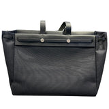 エルメス HERMES エールバッグカバスMM □G刻 ブラック/シルバー金具 トワル/レザー レディース トートバッグ
