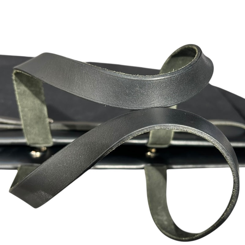 エルメス HERMES エールバッグカバスMM □G刻 ブラック/シルバー金具 トワル/レザー レディース トートバッグ