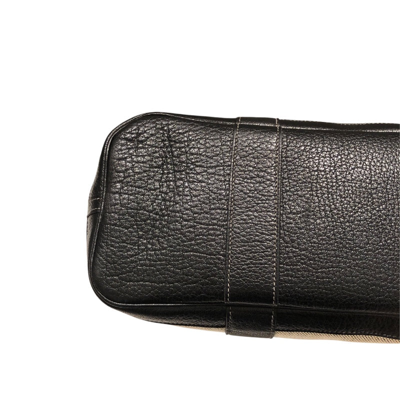 エルメス HERMES ガーデンジップMM □M刻 ブラック　シルバー金具 トワル レディース トートバッグ