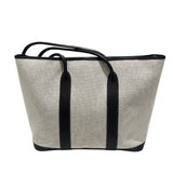 エルメス HERMES ガーデンジップMM □M刻 ブラック　シルバー金具 トワル レディース トートバッグ