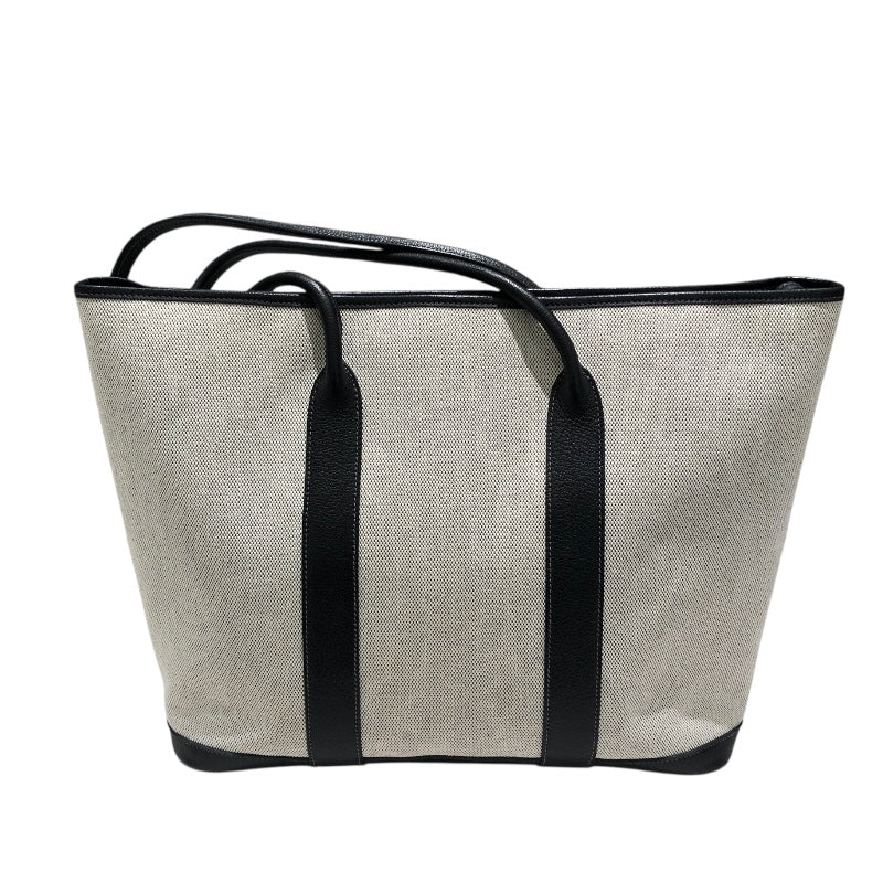 エルメス HERMES ガーデンジップMM □M刻 ブラック　シルバー金具 トワル レディース トートバッグ