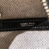 エルメス HERMES ガーデンジップMM □M刻 ブラック　シルバー金具 トワル レディース トートバッグ