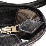 エルメス HERMES ガーデンジップMM □M刻 ブラック　シルバー金具 トワル レディース トートバッグ