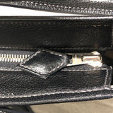 エルメス HERMES ガーデンジップMM □M刻 ブラック　シルバー金具 トワル レディース トートバッグ