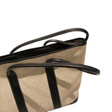エルメス HERMES ガーデンジップMM □M刻 ブラック　シルバー金具 トワル レディース トートバッグ