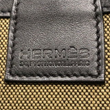 エルメス HERMES スティープル25 U刻 カーキブラック トワル・スイフト レディース ハンドバッグ