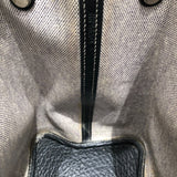 エルメス HERMES ガーデンパーティPM □F刻印 グレー・ブラック トワル・ブッフル ユニセックス ハンドバッグ