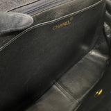 シャネル CHANEL Vステッチ ラージ フラップバッグ ブラック ゴールド金具 キャビアスキン レディース ショルダーバッグ