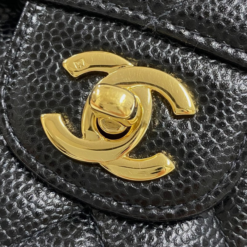 シャネル CHANEL マトラッセ25 A01112 10番台 ブラック ゴールド金具 キャビアスキン レディース ショルダーバッグ