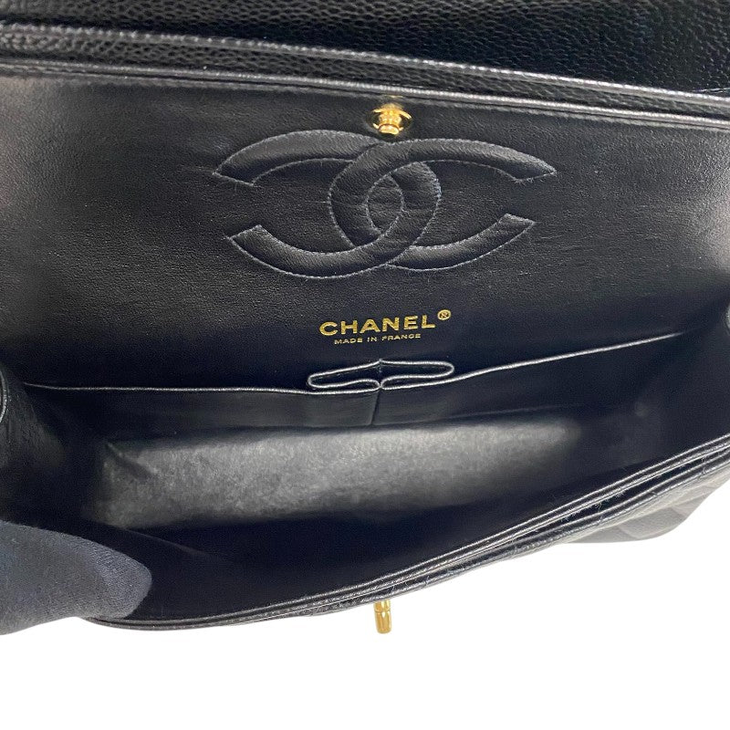 シャネル CHANEL マトラッセ25 A01112 10番台 ブラック ゴールド金具 キャビアスキン レディース ショルダーバッグ