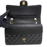 シャネル CHANEL マトラッセ25 A01112 10番台 ブラック ゴールド金具 キャビアスキン レディース ショルダーバッグ