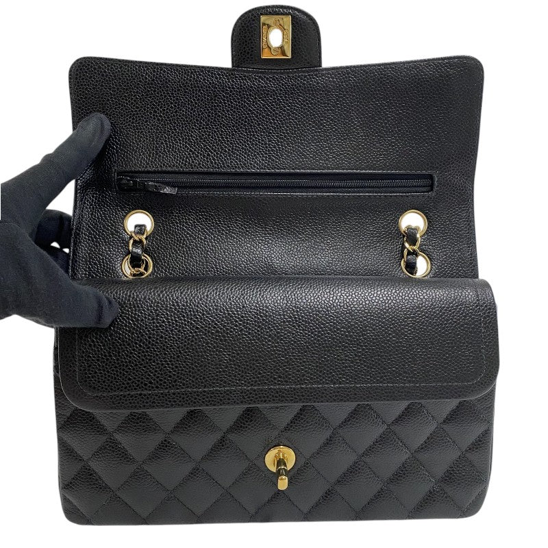 シャネル CHANEL マトラッセ25 A01112 10番台 ブラック ゴールド金具 キャビアスキン レディース ショルダーバッグ