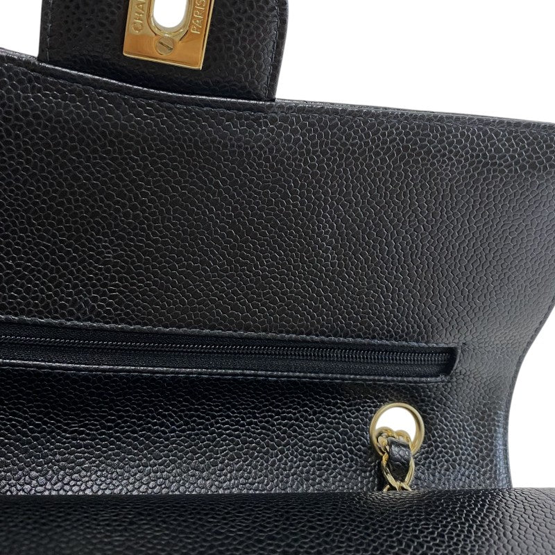 シャネル CHANEL マトラッセ25 A01112 10番台 ブラック ゴールド金具 キャビアスキン レディース ショルダーバッグ