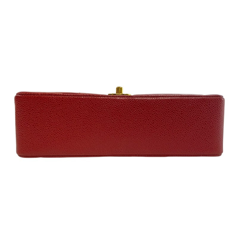 シャネル CHANEL ダイアナ25 A01165 3番台 レッド 金具ゴールド キャビアスキン レディース ショルダーバッグ