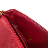シャネル CHANEL ダイアナ25 A01165 レッド ゴールド金具 キャビアスキン レディース ショルダーバッグ
