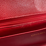 シャネル CHANEL ダイアナ25 A01165 レッド ゴールド金具 キャビアスキン レディース ショルダーバッグ