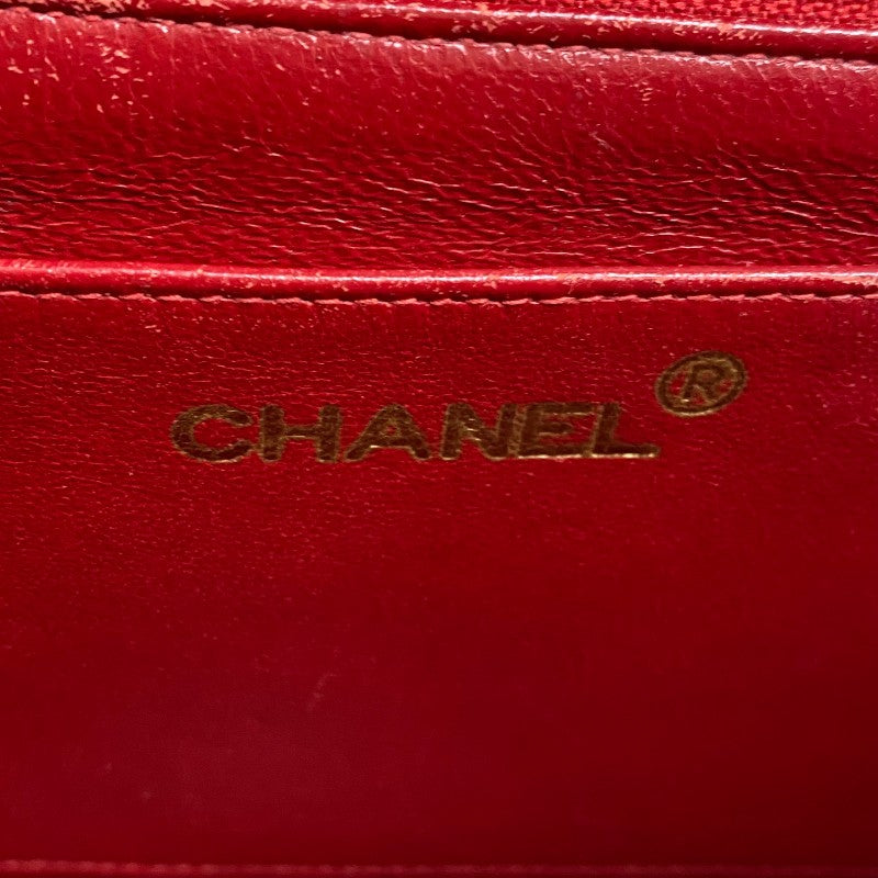 シャネル CHANEL ダイアナ25 A01165 レッド ゴールド金具 キャビアスキン レディース ショルダーバッグ