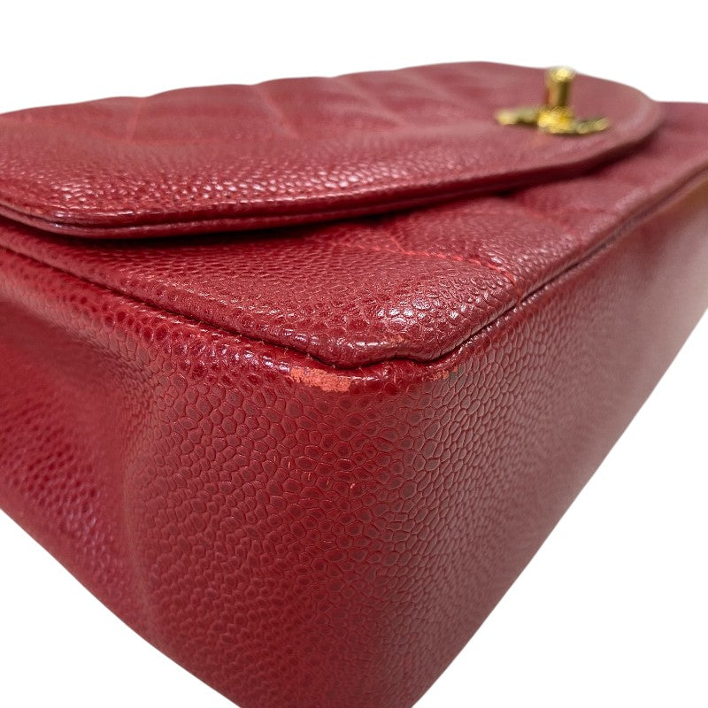 シャネル CHANEL ダイアナ25 A01165 レッド ゴールド金具 キャビアスキン レディース ショルダーバッグ
