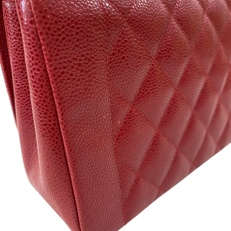 シャネル CHANEL ダイアナ25 A01165 レッド ゴールド金具 キャビアスキン レディース ショルダーバッグ