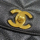 シャネル CHANEL ダイアナ25 A01165 4番台 ブラック ゴールド金具 キャビアスキン レディース ショルダーバッグ